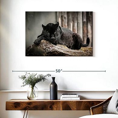 Lounging Black Panther Wall Art