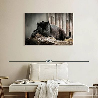 Lounging Black Panther Wall Art