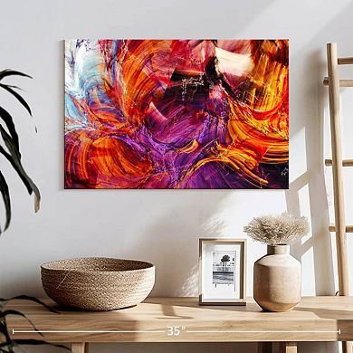 Abstract Caramel Splash Wall Art