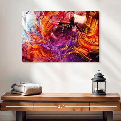 Abstract Caramel Splash Wall Art