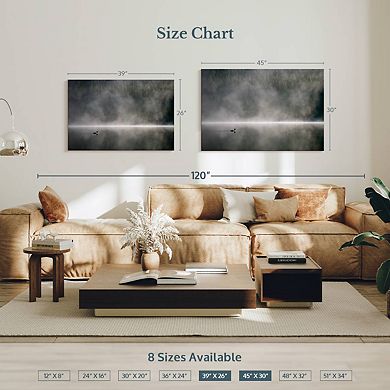 Duck In Foggy Lake Wall Art