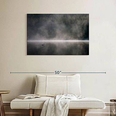 Duck In Foggy Lake Wall Art