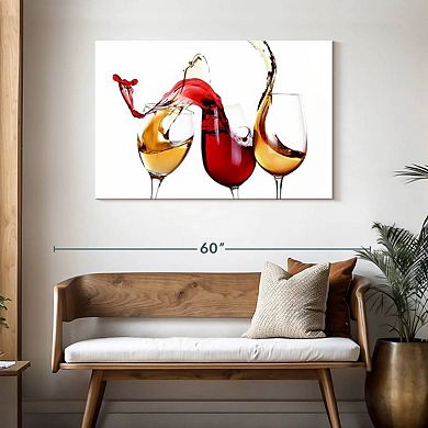 Splashing Wine Wall Art