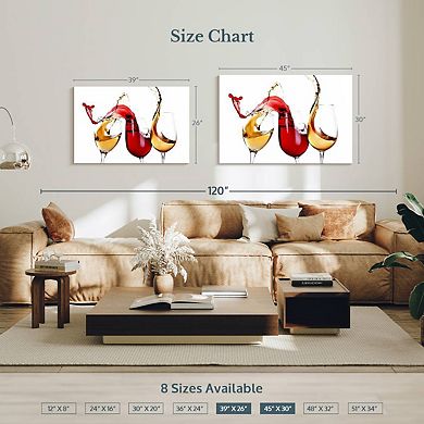 Splashing Wine Wall Art