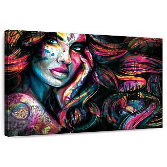Edgy Female Portrait Wall Art