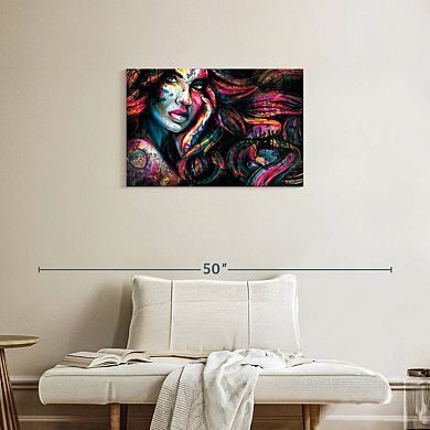 Edgy Female Portrait Wall Art