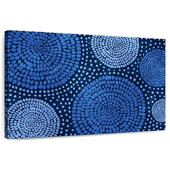 Blue African Circles Wall Art