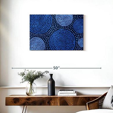 Blue African Circles Wall Art
