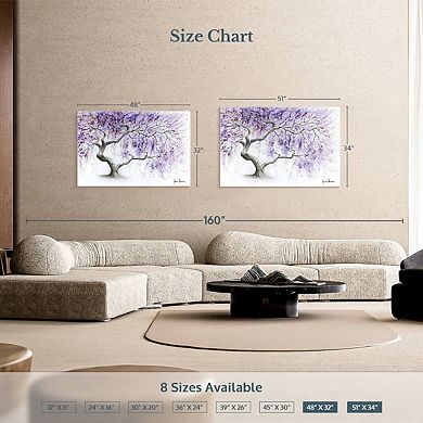Purple Prosperity Tree Wall Art
