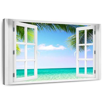 Window To Turquoise Beach Wall Art