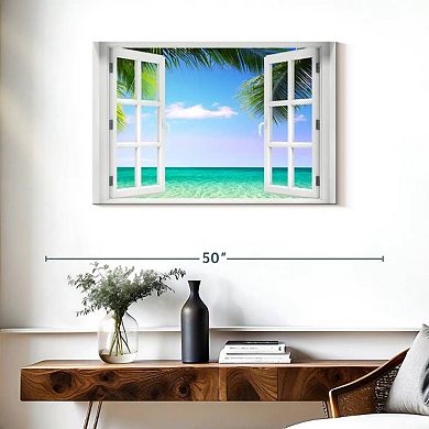 Window To Turquoise Beach Wall Art