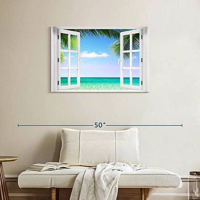 Window To Turquoise Beach Wall Art
