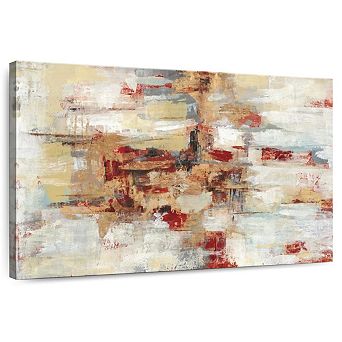 Old Bridge Reminiscence Red Wall Art