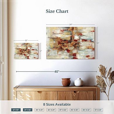 Old Bridge Reminiscence Red Wall Art