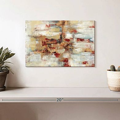 Old Bridge Reminiscence Red Wall Art