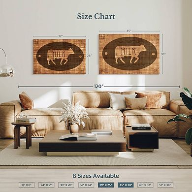 Cow Milk Wall Art