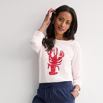 Women's Croft & Barrow® Motif Pullover Sweater