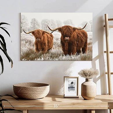 Hairy Scottish Highland Cows Wall Art