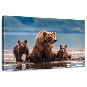 Kamchatka Bear Family Wall Art