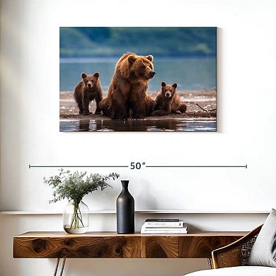 Kamchatka Bear Family Wall Art