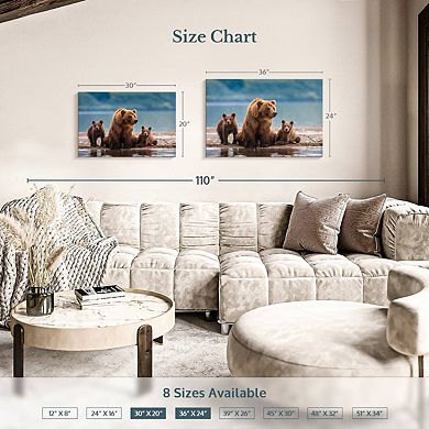 Kamchatka Bear Family Wall Art