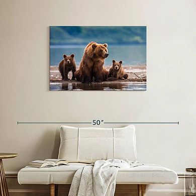 Kamchatka Bear Family Wall Art
