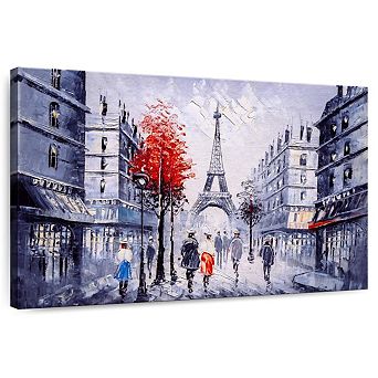 Strolling Paris Street Wall Art