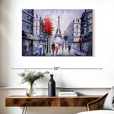 Strolling Paris Street Wall Art