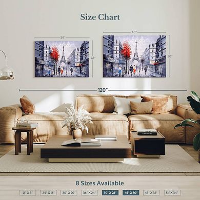 Strolling Paris Street Wall Art