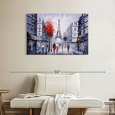 Strolling Paris Street Wall Art