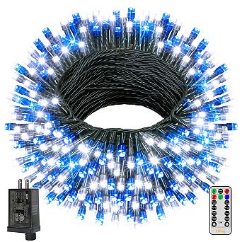 Ollny 400 LED 132ft Blue & White Christmas Lights