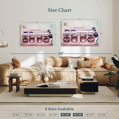 Retro Boombox Wall Art