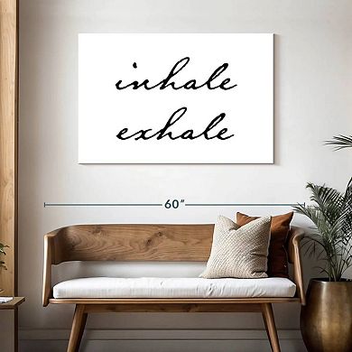 Inhale Exhale Script Wall Art