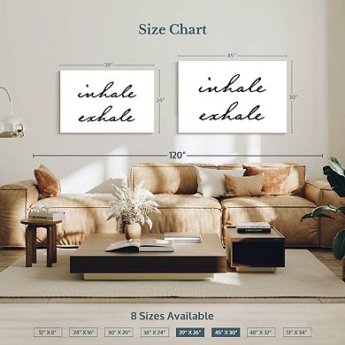 Inhale Exhale Script Wall Art