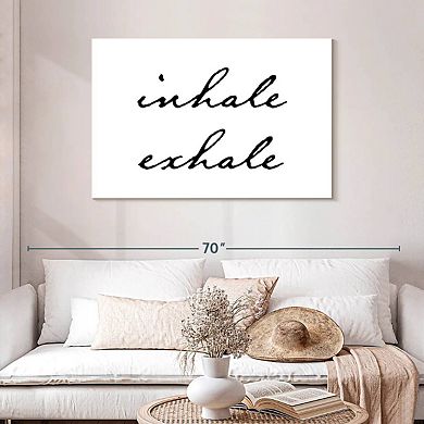 Inhale Exhale Script Wall Art