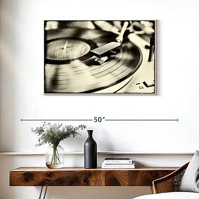 Record Player Border Wall Art
