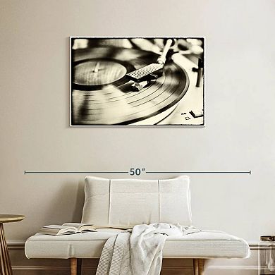 Record Player Border Wall Art