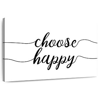 Choose Happy Minimalist Wall Art