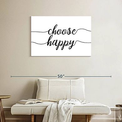 Choose Happy Minimalist Wall Art