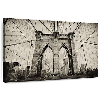 Monochrome Brooklyn Bridge Wall Art