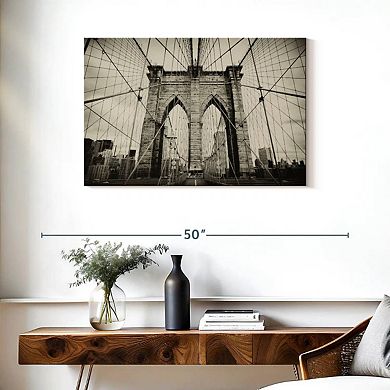 Monochrome Brooklyn Bridge Wall Art