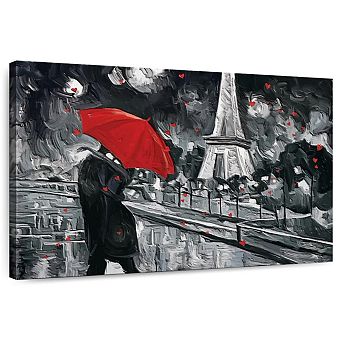Paris Night Couple Pop Wall Art