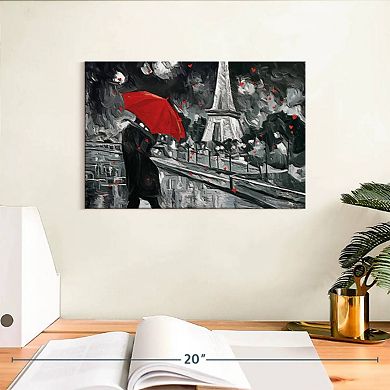 Paris Night Couple Pop Wall Art
