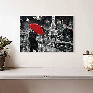 Paris Night Couple Pop Wall Art