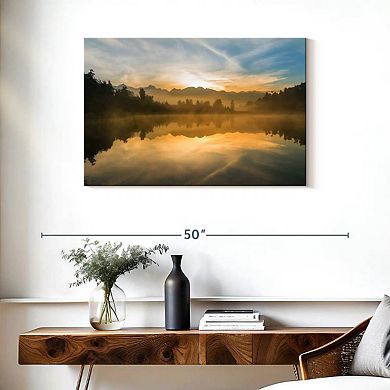 Lake Matheson Sunset View Wall Art