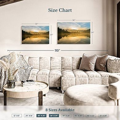Lake Matheson Sunset View Wall Art