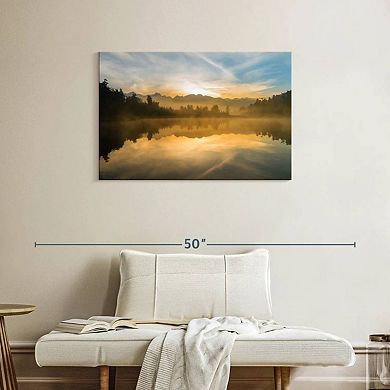 Lake Matheson Sunset View Wall Art