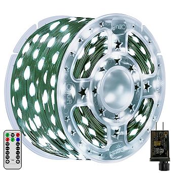 Ollny 1000 LED 330ft Cool White IP67 Waterproof String Lights Green Wire