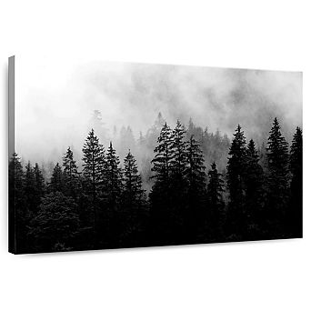 Foggy Morning Silhouette Wall Art