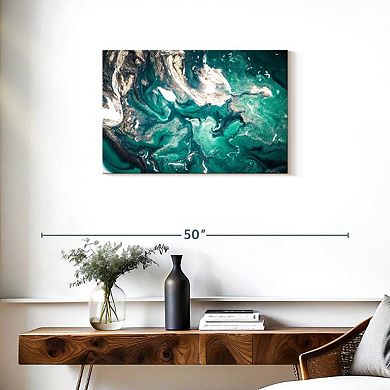 Abstract Teal Wall Art